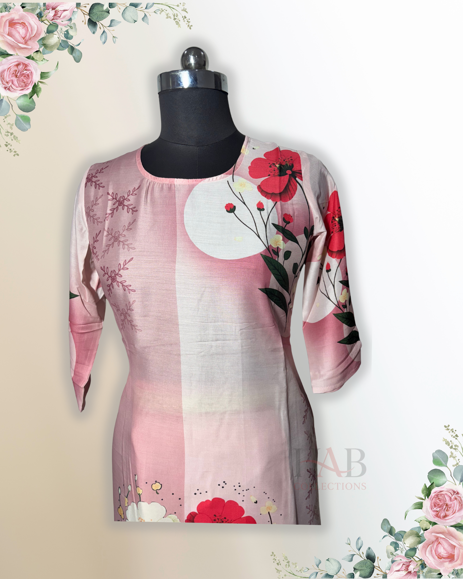 Daily Wear Pink Kurta Set - HAB Collections