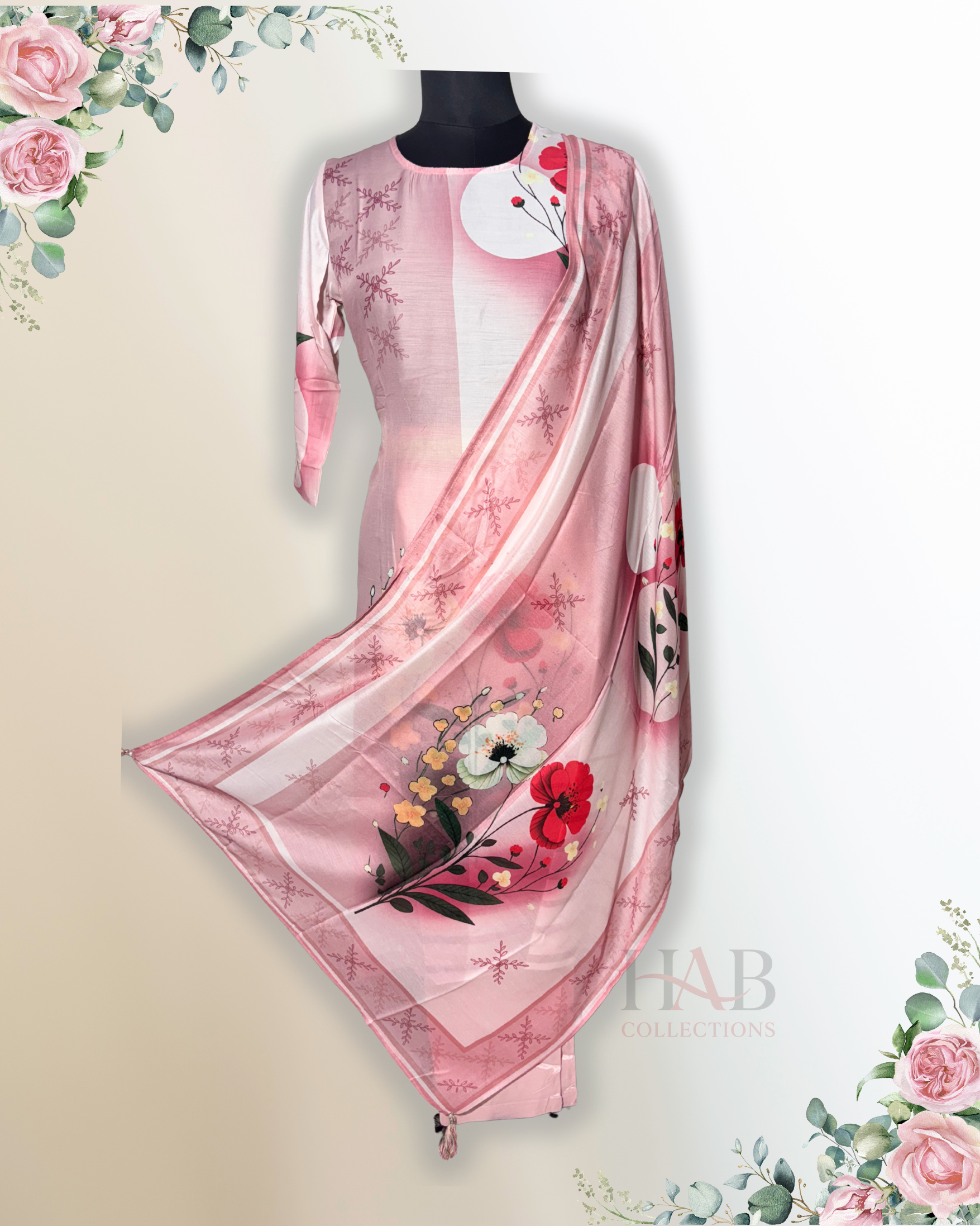 Daily Wear Pink Kurta Set - HAB Collections