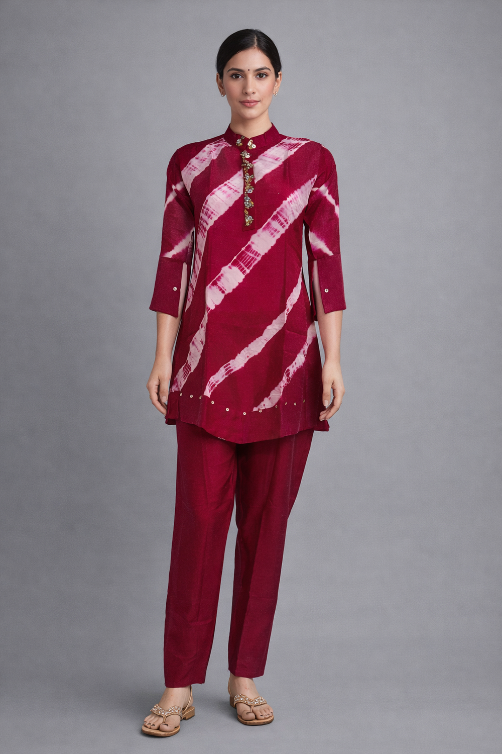 Pink Dola Silk Co-Ord Set - HAB Collections