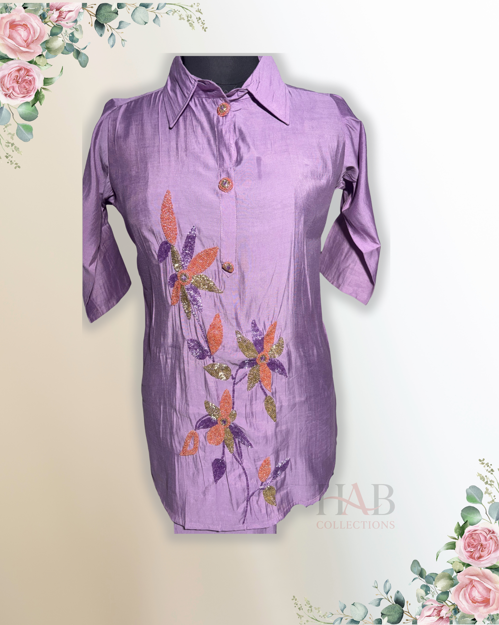 Festive Wear Purple Co-Ord Set - HAB Collections