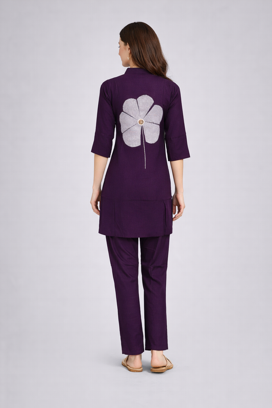 Festive Wear Purple Co ord Set