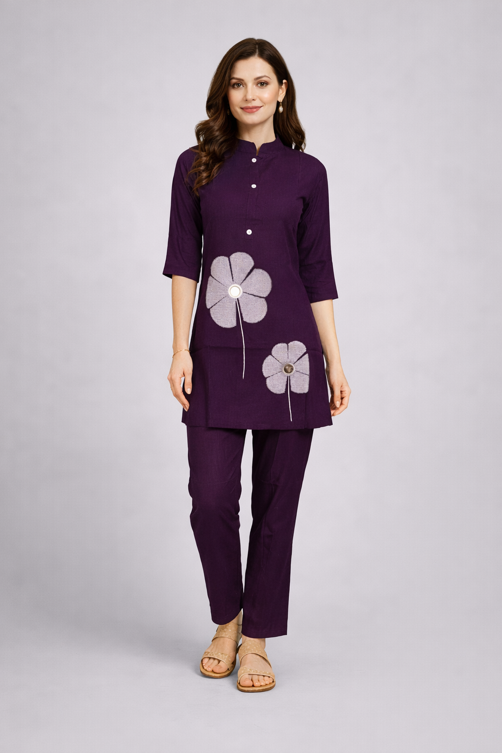 Festive Wear Purple Co ord Set
