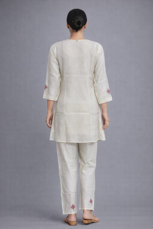 Festive Wear White Co ord Set