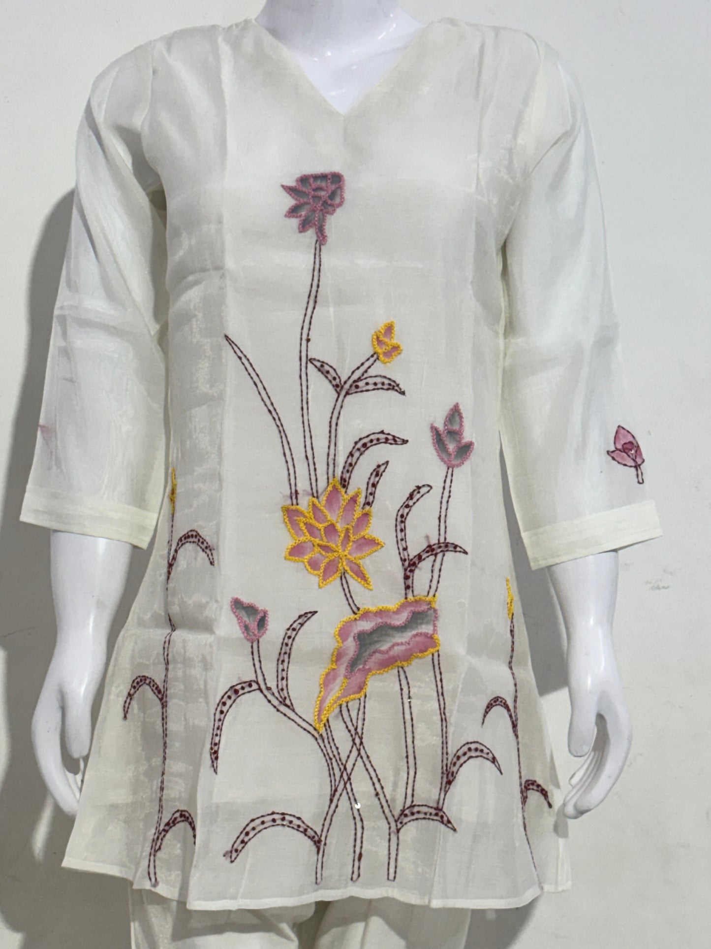 Festive Wear White Co ord Set