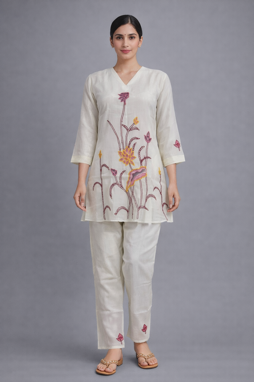 Festive Wear White Co ord Set