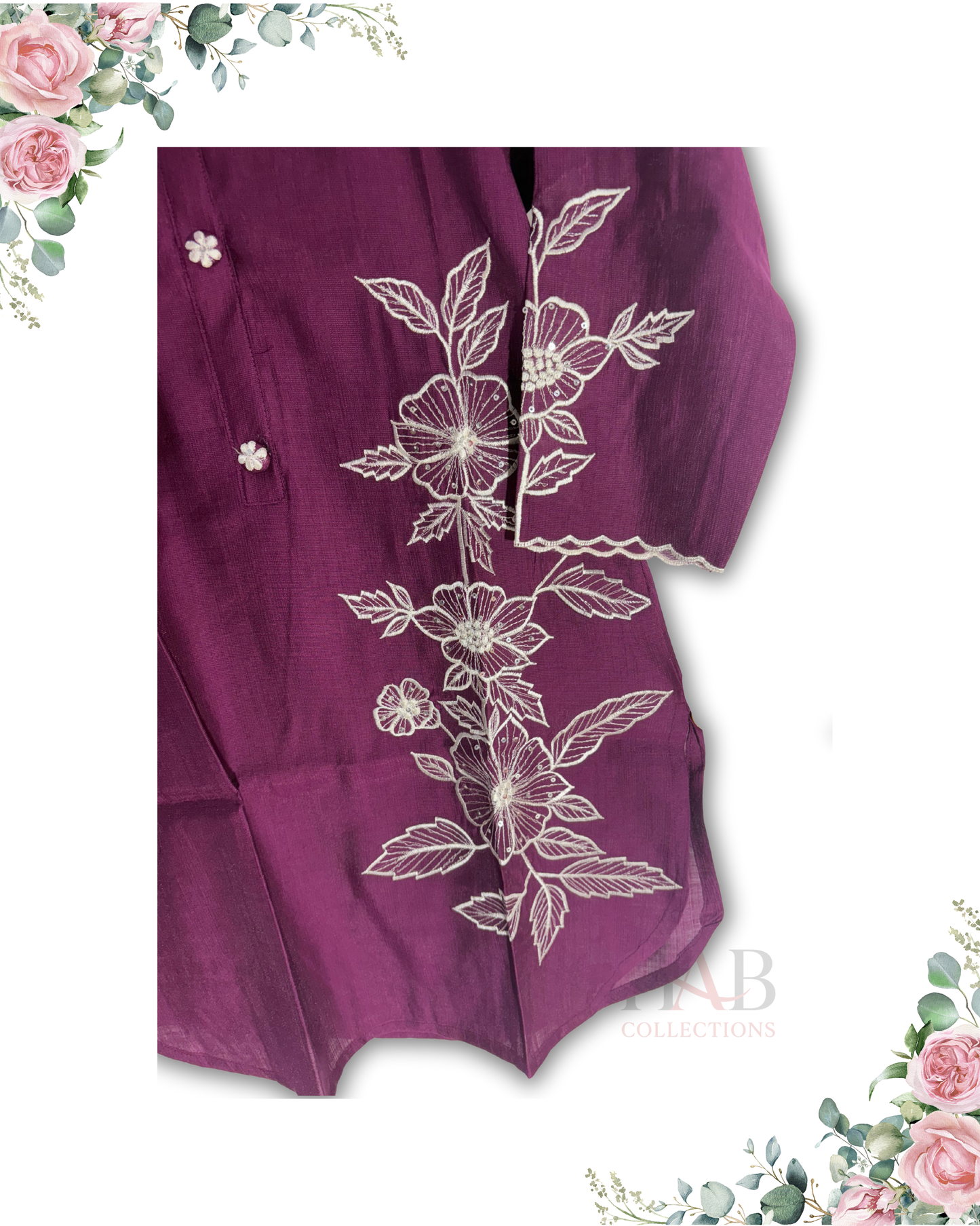 Festive Wear Wine Co-Ord Set