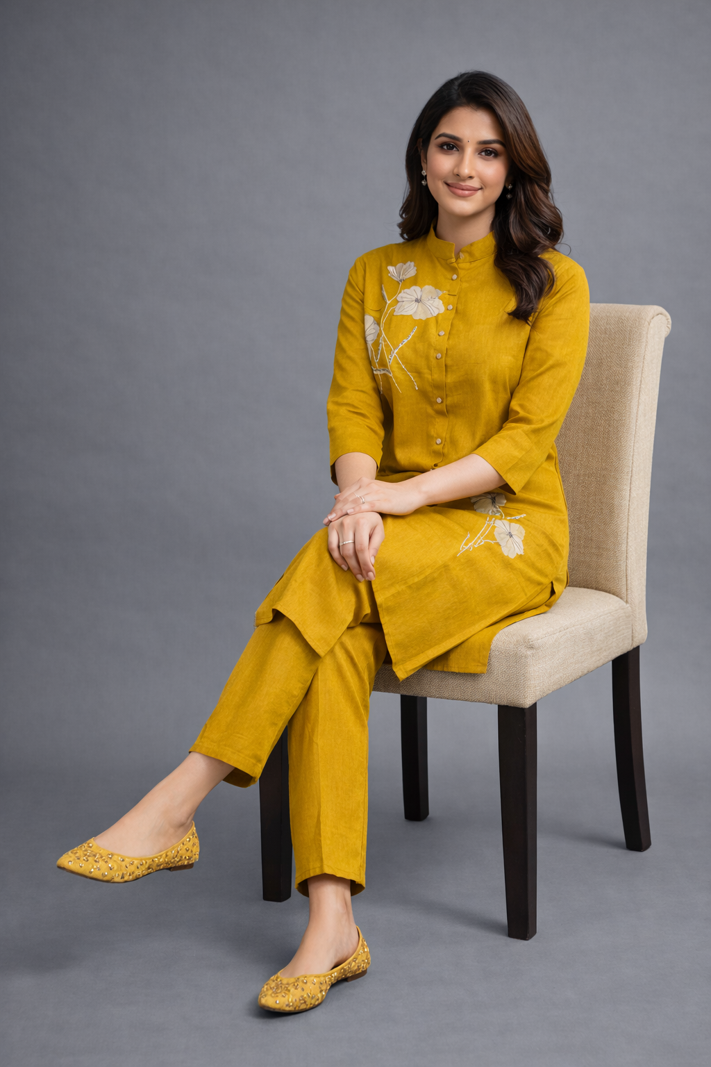 Festive Wear Yellow Co ord Set