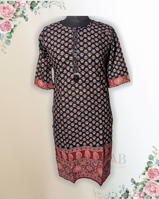Daily Wear Black Kurti - HAB Collections