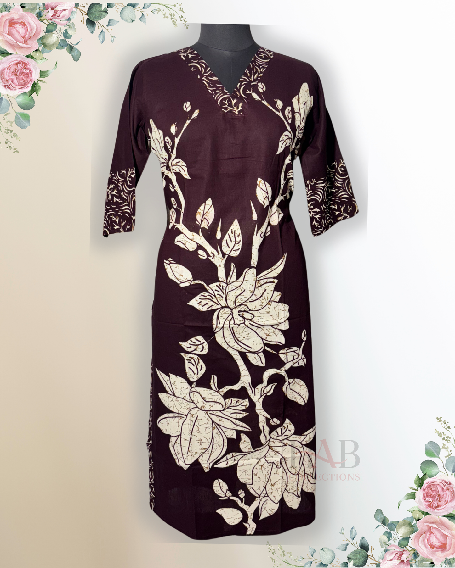 Daily Wear Brown Kurti - HAB Collections