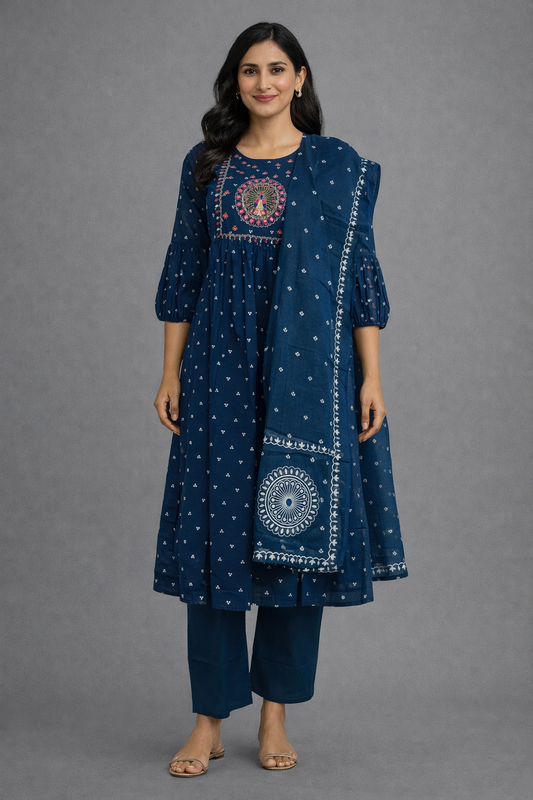 Daily Wear Blue Kurta Set