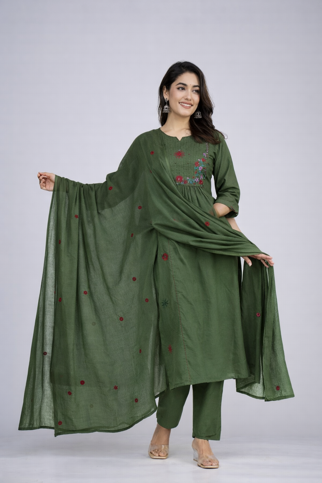 Daily Wear Green Kurta Set