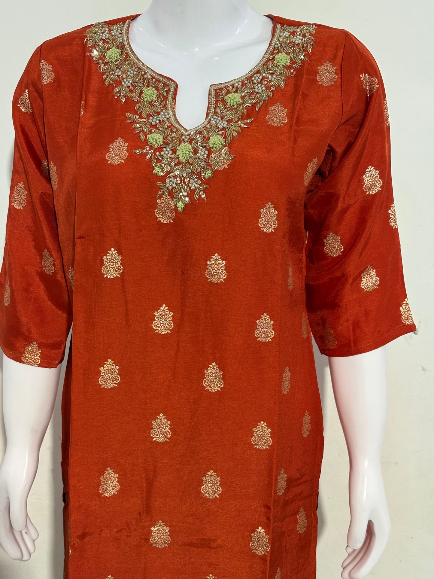 Festive Wear Orange Kurta Set