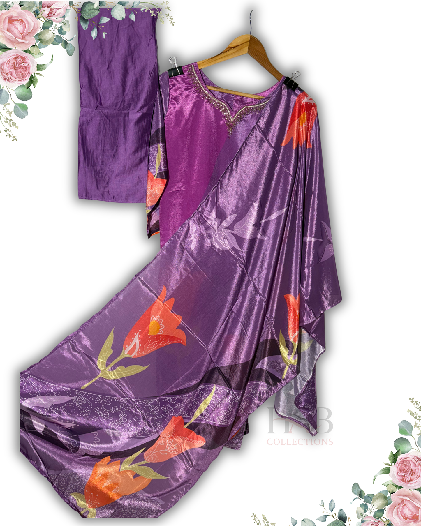 Festive Wear Purple Kurta Set – Exclusive Crape Fabric