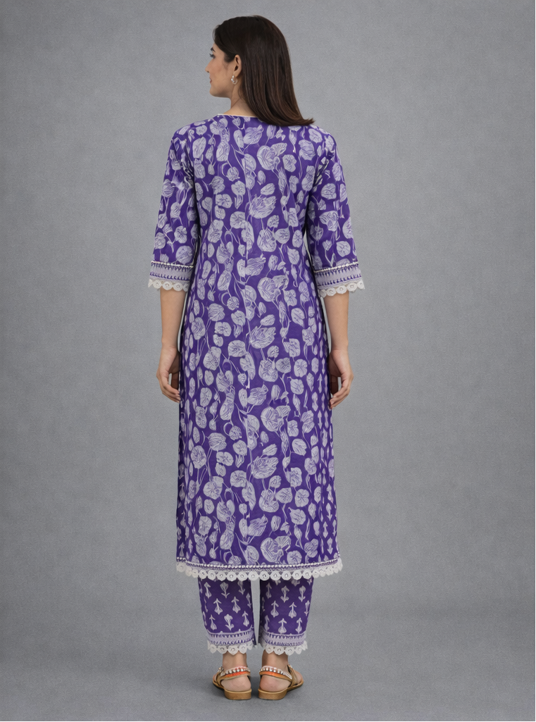 Daily Wear Purple Kurta Set