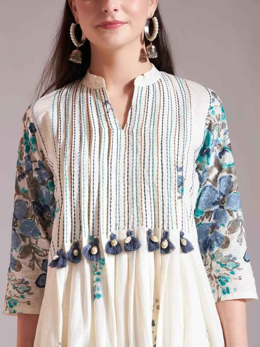 Daily Wear White Cotton Kurta Set