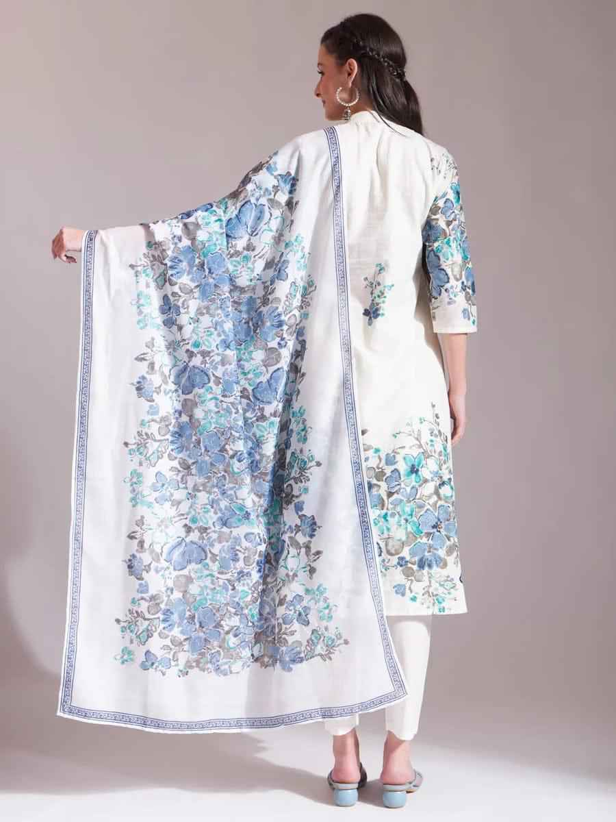 Daily Wear White Cotton Kurta Set