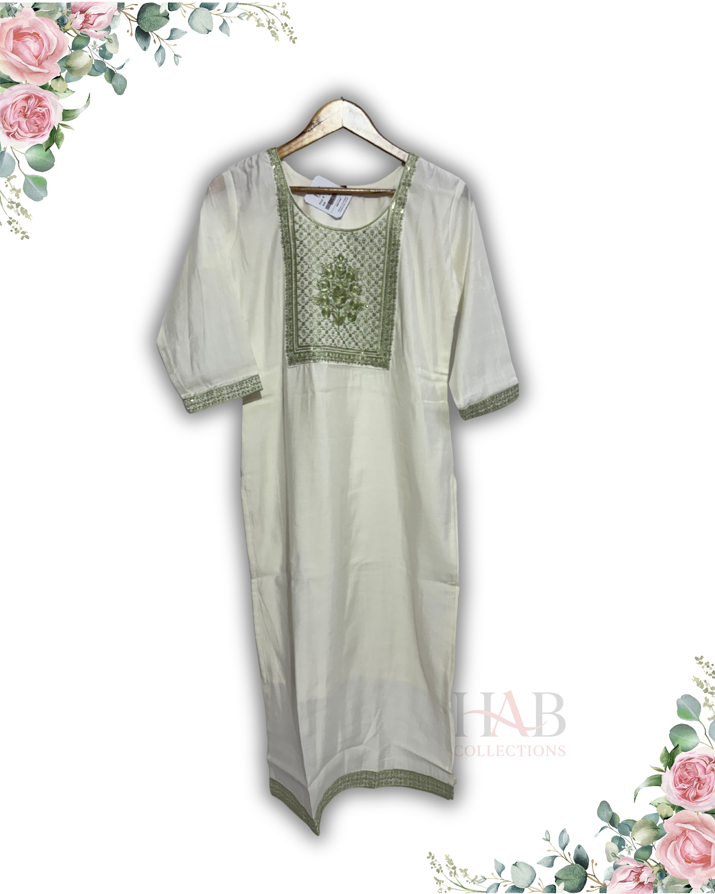 Festive Wear White Kurta Set -Silk Fabric