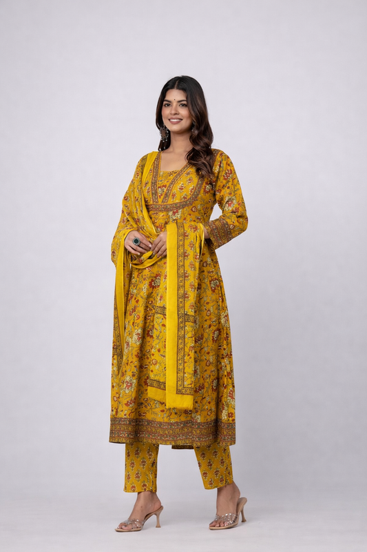 Daily Wear Yellow Kurta Set