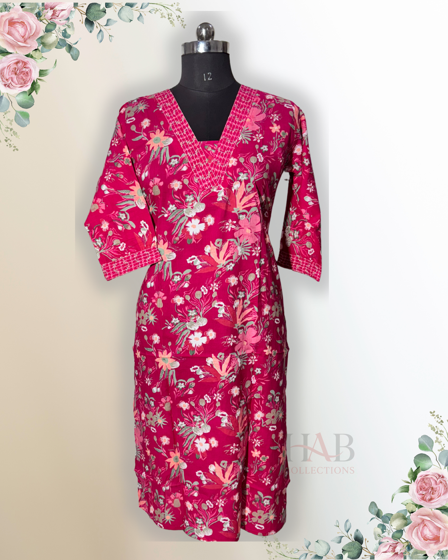 Daily Wear Pink Kurti - HAB Collections