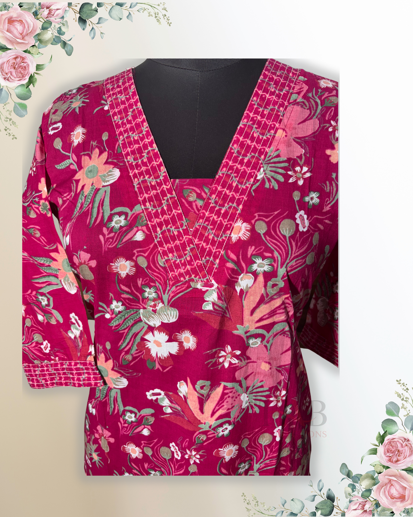 Daily Wear Pink Kurti - HAB Collections